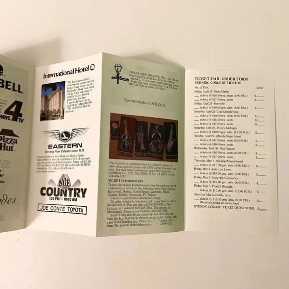 Vintage  New Orleans Shoneys Inn Audubon Zoo and Jazz Festival Brochures - Picture 14 of 16